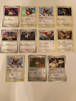 Lot Of 11 Hoothoot and Noctowl Pokemon Cards - Image 1