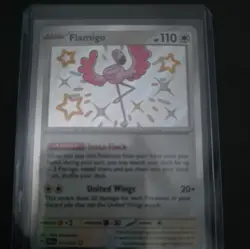 Flamingo 211/091 Shiny Rare Holo Paldean Fates Pokemon TCG Card really nice MINT - Image 3