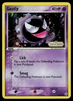 Pokemon Card - Gastly Legend Maker 52/92 Common Reverse Holo Stamped - Image 1