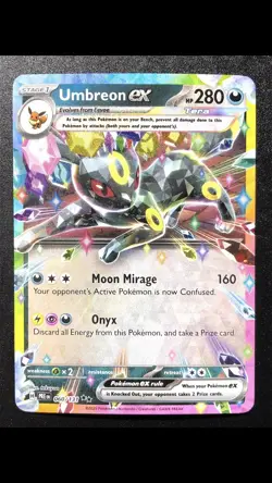 Umbreon ex 060/13 NM Double Rare Holo Pokemon Card English Prismatic Evolutions - Image 1