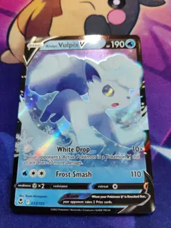 NEW Fresh NM Alolan Vulpix VStar 034/195 Silver Tempest Pokemon Card - Image 2