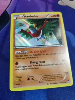 Hawlucha 63/111 Holo Rare XY: Furious Fists Pokemon Card - Image 4