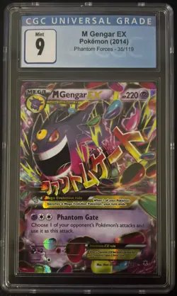 CGC 9 Mega Gengar EX 2014 Phantom Forces 35/119 Secret Rare Holo Pokemon Card - Image 1