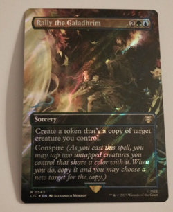 Rally the Galadhrim Borderless Surge Foil NM/M Magic LOTR MTG Lord of the Rings - Image 1