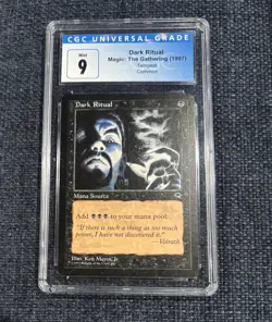 Dark Ritual Tempest 1997 Magic the Gathering MTG Wizards of the Coast CGC9 - Image 1
