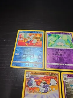Pokemon TCG SWSH Chilling Reign REV HOLO RARE Golurk 066/198 Crabominable Snover - Image 3