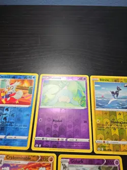 Pokemon TCG SWSH Chilling Reign REV HOLO RARE Golurk 066/198 Crabominable Snover - Image 4