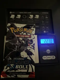 Heavy 22.70g Pokemon TCG SV 10.5 Black Bolt Booster Pack Sealed! - Image 1