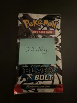 Heavy 22.70g Pokemon TCG SV 10.5 Black Bolt Booster Pack Sealed! - Image 3