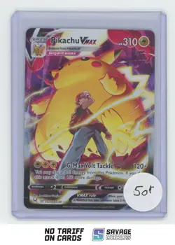 2022 Pokemon Sword & Shield Lost Origin Trainer Gallery Full Art Pikachu VMAX - Image 1