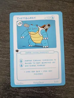 Turtblast (Blastoise) 6/25 - 1st Edition Pokederp First Print Fan Art - Pokemon - Image 1