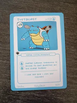 Turtblast (Blastoise) 6/25 - 1st Edition Pokederp First Print Fan Art - Pokemon - Image 2