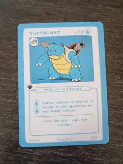 Turtblast (Blastoise) 6/25 - 1st Edition Pokederp First Print Fan Art - Pokemon - Image 3