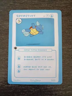 Sprayturt (Wartortle) 5/25 - 1st Edition Pokederp First Print Fan Art - Pokemon - Image 1