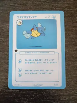 Sprayturt (Wartortle) 5/25 - 1st Edition Pokederp First Print Fan Art - Pokemon - Image 3
