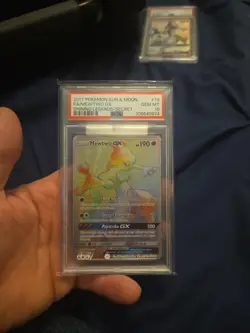 2017 POKEMON SUN & MOON SHINING LEGENDS SECRET #76 FULL ART/MEWTWO GX PSA 10 - Image 2
