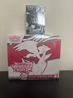 POKEMON TCG S&V WHITE FLARE ETB ELITE TRAINER BOX + Black Bolt BB FACTORY SEALED - Image 1
