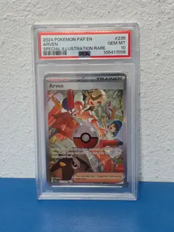 2024 PSA 10 Arven #235 Special Illustration Rare Pokemon TCG Paldean Fates - Image 1