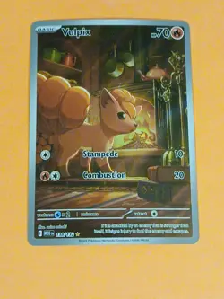 Pokemon Mega Evolution Base Set Vulpix 138/132 Illustration Rare - Image 1