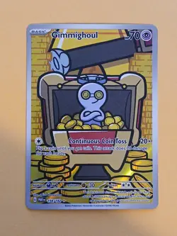 Pokemon Scarlet & Violet Paradox Rift Gimmighoul 198/182 Illustration Rare - Image 1