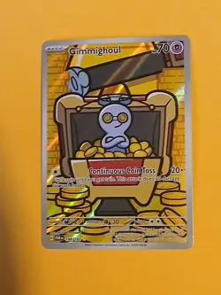 Pokemon Scarlet & Violet Paradox Rift Gimmighoul 198/182 Illustration Rare - Image 3