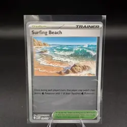 Surfing Beach 129/132 Reverse Holo Mega Evolution Pokemon TCG NM - Image 1