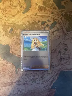 Lillie's Determination 119/132 Pokemon Me01: Mega Evolution Reverse Holo - NM - Image 1