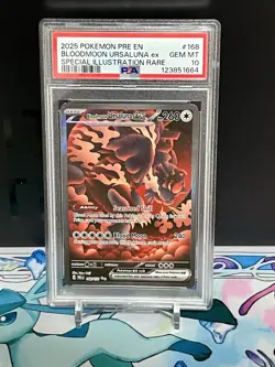 💎 POKEMON PRE EN-PRISMATIC EVOLUTIONS 168/131 BLOODMOON URSALUNA EX SIR PSA 10 - Image 1