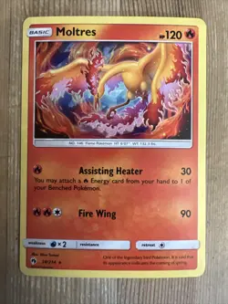 Pokemon - Moltres 38/214 Cracked Ice Holo Lost Thunder NM - Image 1