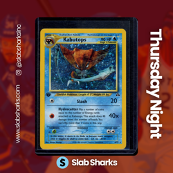 2001 POKEMON NEO DISCOVERY 1ST EDITION #6/75 KABUTOPS HOLO RARE - Image 1