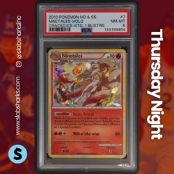 2010 POKEMON HEARTGOLD & SOULSILVER #7/123 NINETALES PROMOS HOLO PSA 8 - Image 1