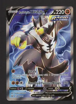 English Pokemon Rapid Strike Urshifu V (Full Art) Ultra Rare (SWSH05 152/163) NM - Image 1