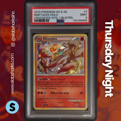 2010 POKEMON HEARTGOLD & SOULSILVER #7/123 NINETALES PROMOS HOLO PSA 9 - Image 1