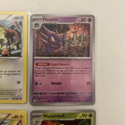 Pokemon TCG Haunter Magneton Meowth Weepinbell Base Set - Image 1