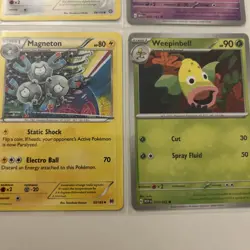 Pokemon TCG Haunter Magneton Meowth Weepinbell Base Set - Image 4