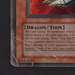 2002 YU-GI-OH! MAGIC RULER NORTH AMERICAN ENGLISH #MRL-000 BLUE-EYES TOON DRAGON - Image 4