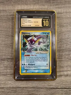 2007 Pokemon Ex Power Keepers Gold STar #102 Vaporeon Holo CGC 10 PRISTINE POP 2 - Image 3