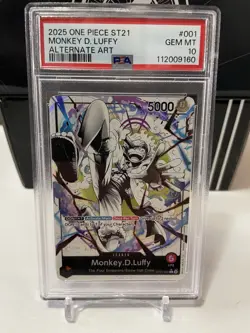 One Piece Monkey.D.Luffy ST21-001 Leader Alternate Art Gear 5 PSA 10 Gem Mint - Image 1
