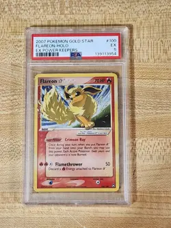 PSA 5 - 2007 Pokemon Gold Star Ex Power Keepers FLAREON HOLO #100 (3823) - Image 1
