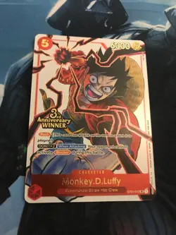 Monkey.D.Luffy - ST01-012 (3rd Anniversary Winner) - One Piece Promotion Cards - Image 2