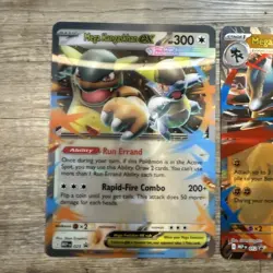 Pokemon Mega Kangaskhan ex 025 + Lucario 012 JUMBO x2 Black Star Promo - Image 2