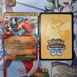 Mega Lucario ex MEP 012 Mega Evolution Black Star Promo + Code Card NM - Image 1
