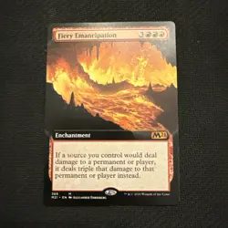 MTG English Extended Art Fiery Emancipation NM Magic 2021 Core Set - Image 1