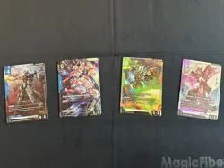 Lot of 4 Gundam Card Game Steel Requiem GD03-001 GD03-010 GD03-018 GD03-049 NM - Image 1