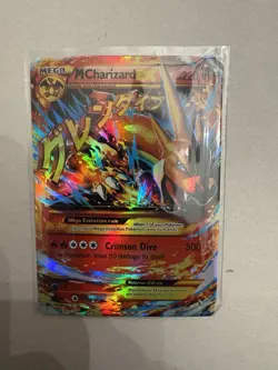 Pokemon Mega M Charizard EX TCG Secret Rare Card 107/106 Flashfire Vintage Holo - Image 1