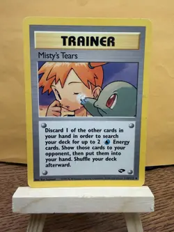 Pokemon TCG Gym Challenge Misty's Tears Card 118/132 LP-MP WOTC - Image 1