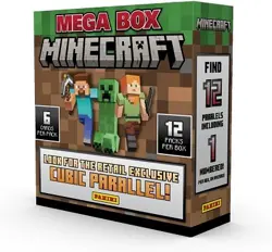Panini Minecraft Mega Box - Official Trading Cards, 72 Cards per Box - Image 1