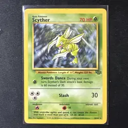 Pokemon TCG Scyther Jungle Non Holo Rare Card 26/64 - Image 1