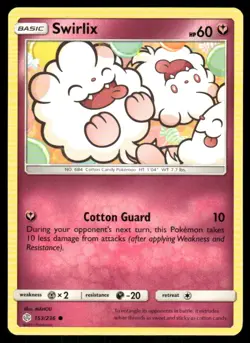 Swirlix 153/236 Cosmic Eclipse Pokemon TCG trading card - Image 1