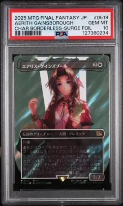 PSA 10 Magic the Gathering MTG Final Fantasy Aerith Gainsborough Surge Foil 0519 - Image 1